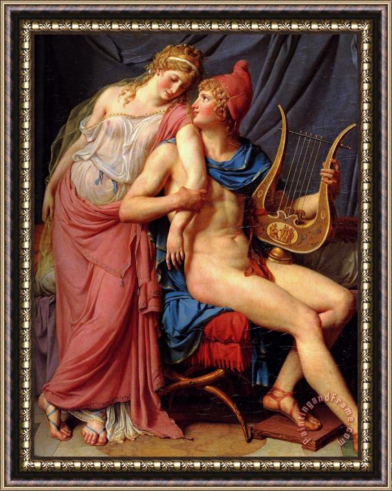 Jacques Louis David The Courtship of Paris And Helen [detail 1] Framed Print